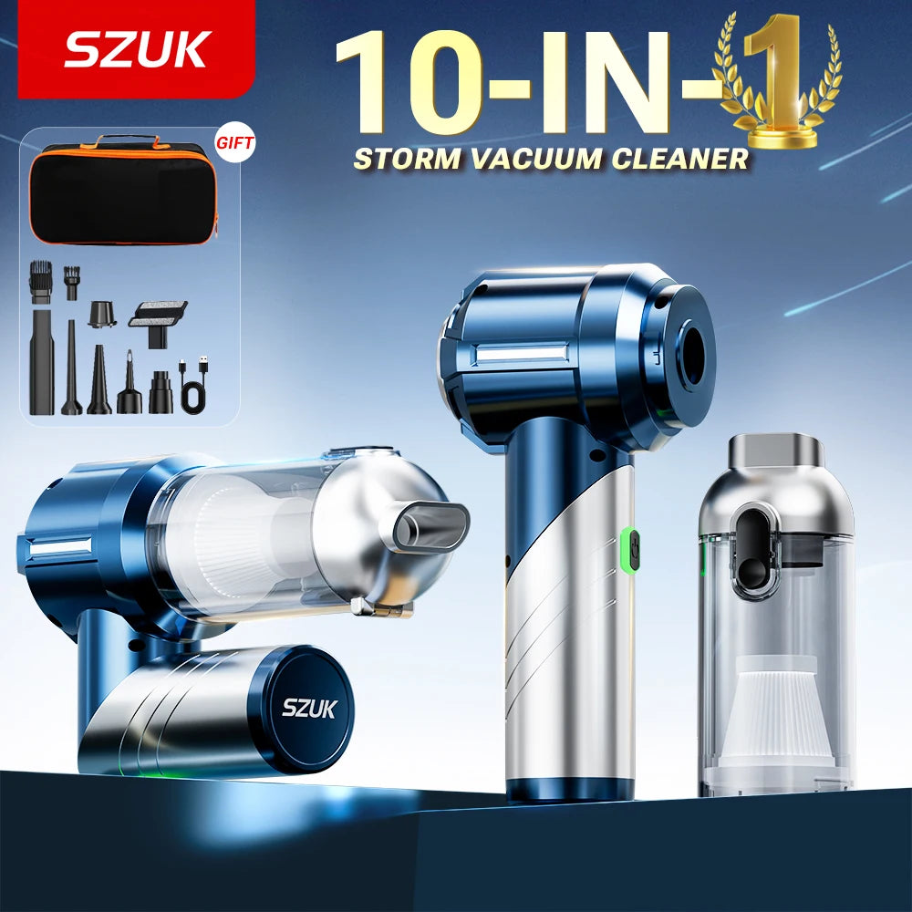 SZUK Car Vacuum Cleaner Portable Handheld Mini Vacuum Cleaner Foldable Strong Suction Powerful Wireless Cleaner Cleaning Machine