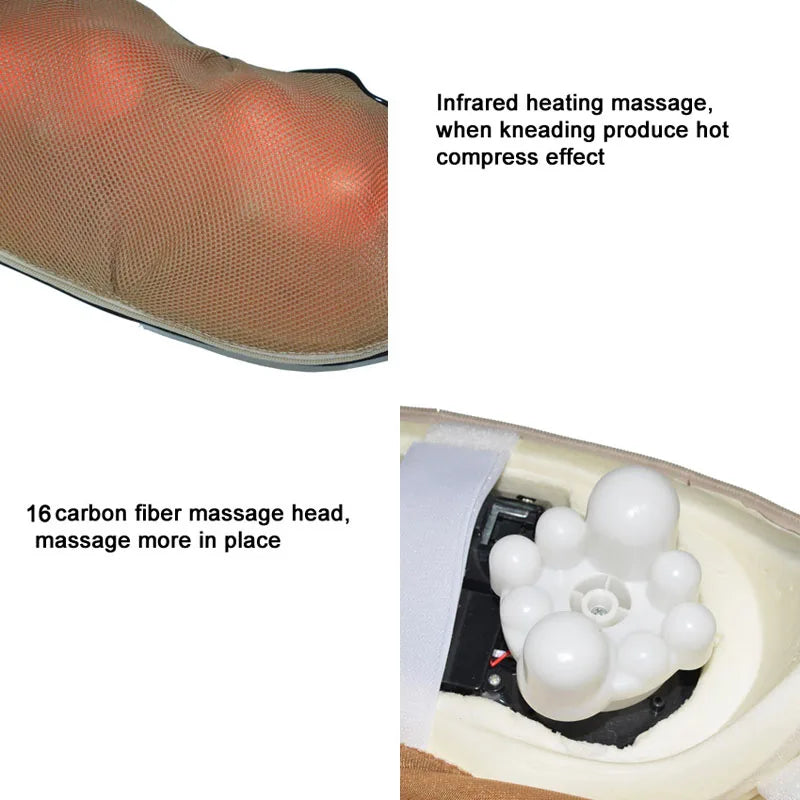 Home Car Electrical Body Neck Massager Back Relaxation Massagem U Shape Shoulder Shiatsu Infrared heated 3D Kneading Shawl belt