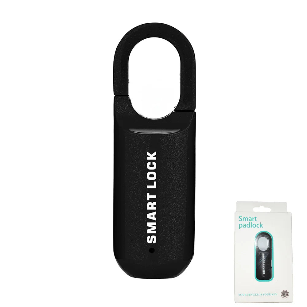 Smart Fingerprint Padlock for Locker Small Rechargeable Fingerprint Lock Keyless Biometric Thumbprint Padlock Locker Suitcase