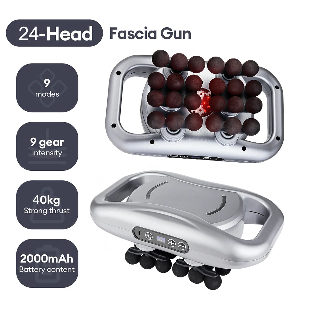Six-head Fascia Gun High Frequency Vibration Waist Shoulder Back Leg Deep Tissue Body Massage Machine