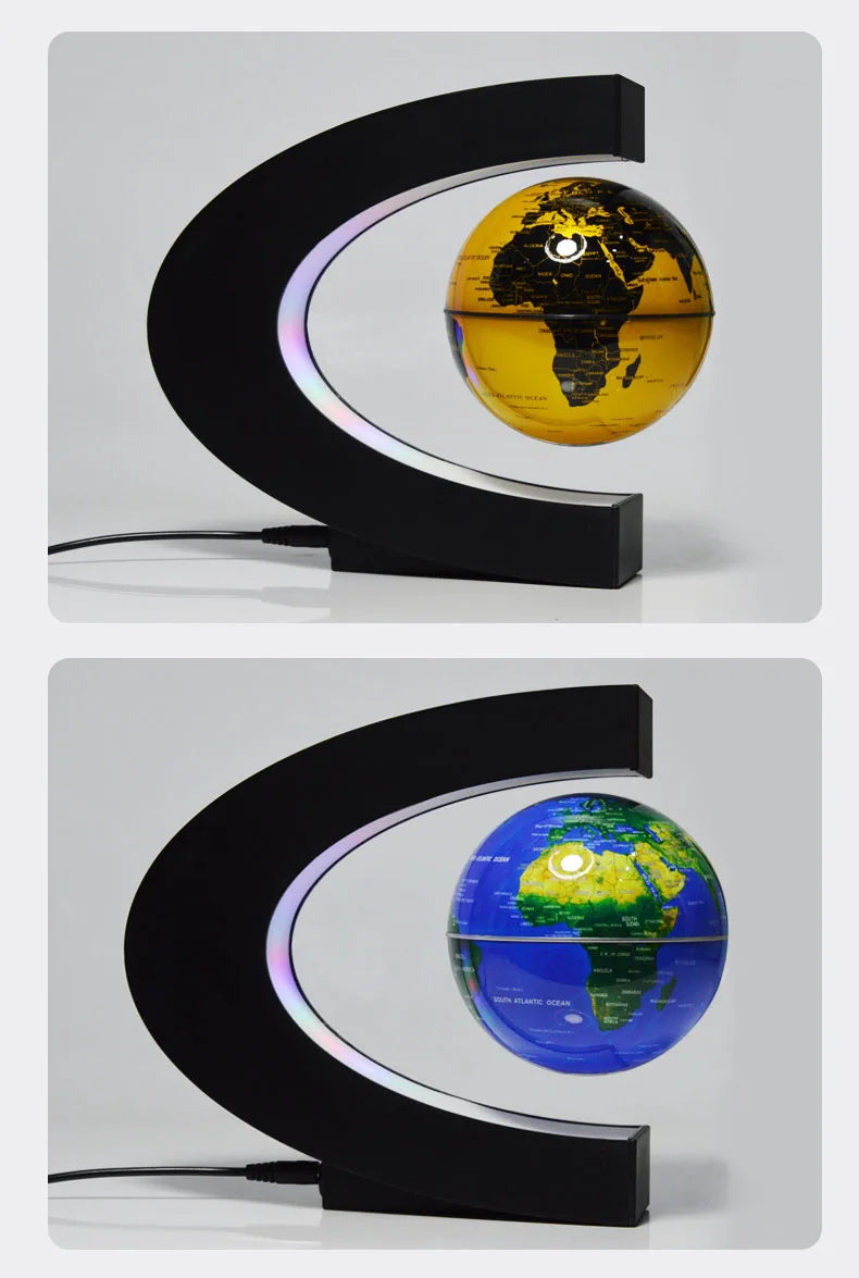 Magnetic Levitation Earth Light Novelty Ball Light Home Decoration Floating Electronic Antigravity Lamp LED Birthday Gifts
