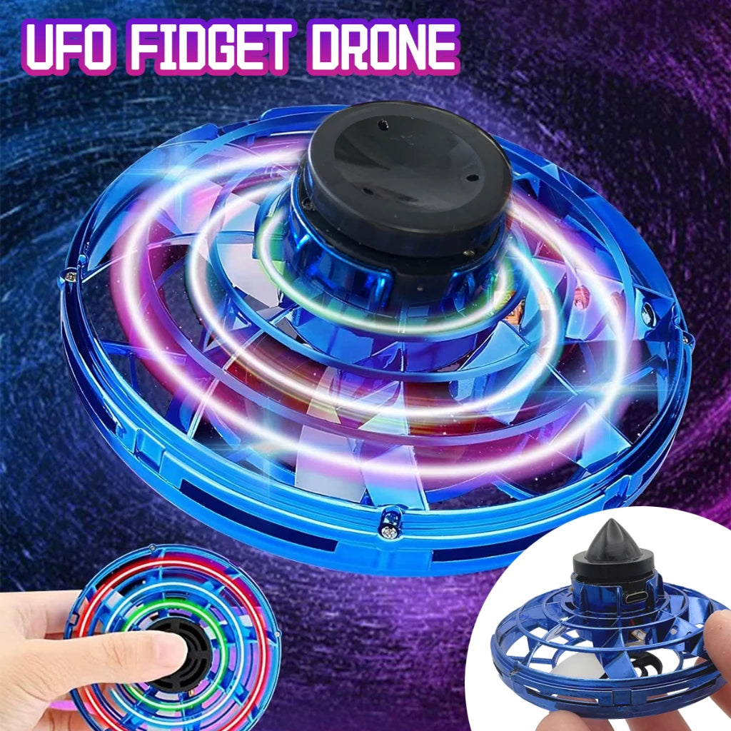 NEW LED Flying UFO Spinner Fingertip, Upgrade Flight Helicopter Gyro Flyorb Hover Ball, Mini Drone Aircraft Toy, Christmas Gift