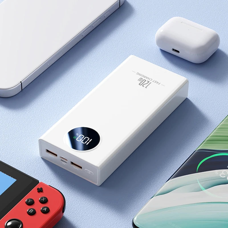 Xiaomi 120W 200000mAh Capacity Power Bank Large Capacity Super Fast Charging Portable Powerbank with 4 Wires for iPhone Huawei