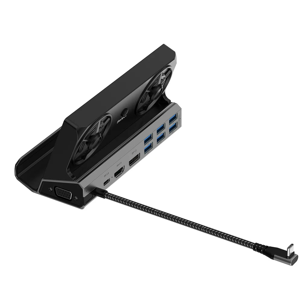 Dock Console Hub HDMI-Compatible USB C Docking Station 4K 60Hz Dock Stand Gigabit Ethernet 1000Mbps PD 100W RJ45 for Steam Deck