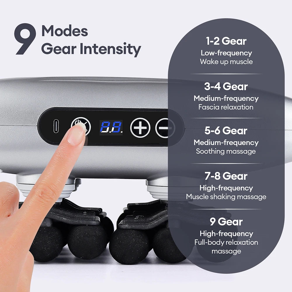 22-Head Fascia Gun High-Frequency Vibration Body Massage Gun Back and Waist Massager Neck Shoulder Massager Muscle masajeador