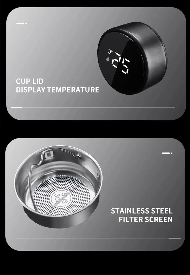 500mI Auto Digital Intelligent Thermos Cup For Tesla Model 3 X S Y P100D SpaceX Car Digital Smart Thermos Cup Auto Accessories