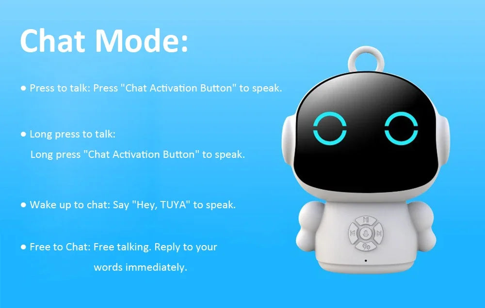 Tuya Smart Life AI Voice Recognition Robot Early Education Toys for Kids Speech Interactive Telling Stories Companion Chatbot