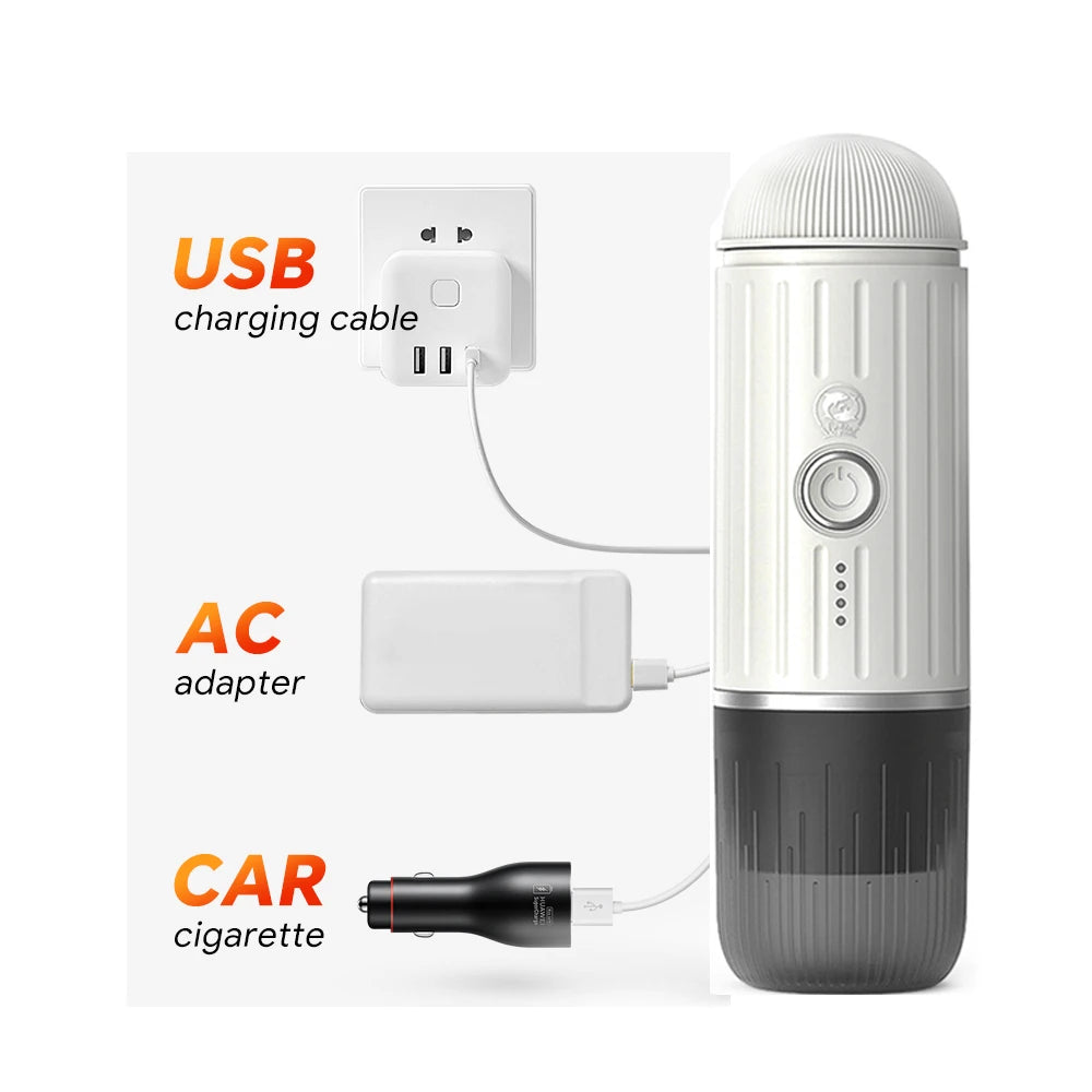 Auto Espresso Coffee Maker Portable Coffee Machine Wireless Electric Espresso Maker Fit Nespresso Capsule & Coffee Powder