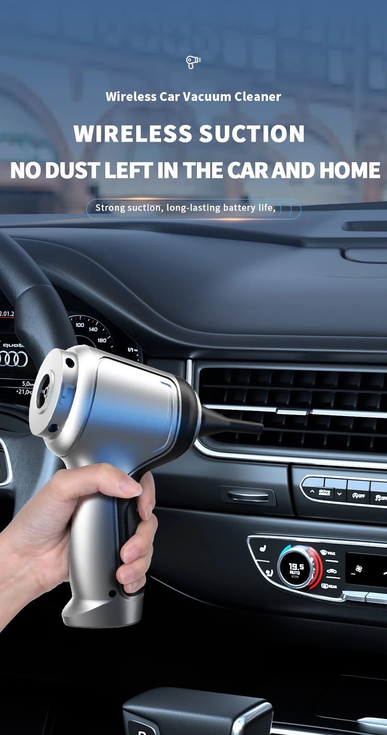 Car Wireless Vacuum Cleaner Strong Suction Handheld  Wet Dry Auto Vacuum Home & Car Dual Use Mini Vacuum Cleaner Home Appliance