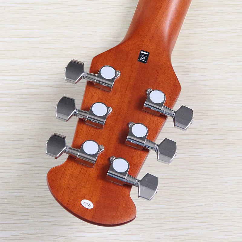 Electric Acoustic Guitar 6 Strings Round Back Ovation Model Brown 41 Inch Acoustic Guitar Cutaway Design Electric Folk Guitar