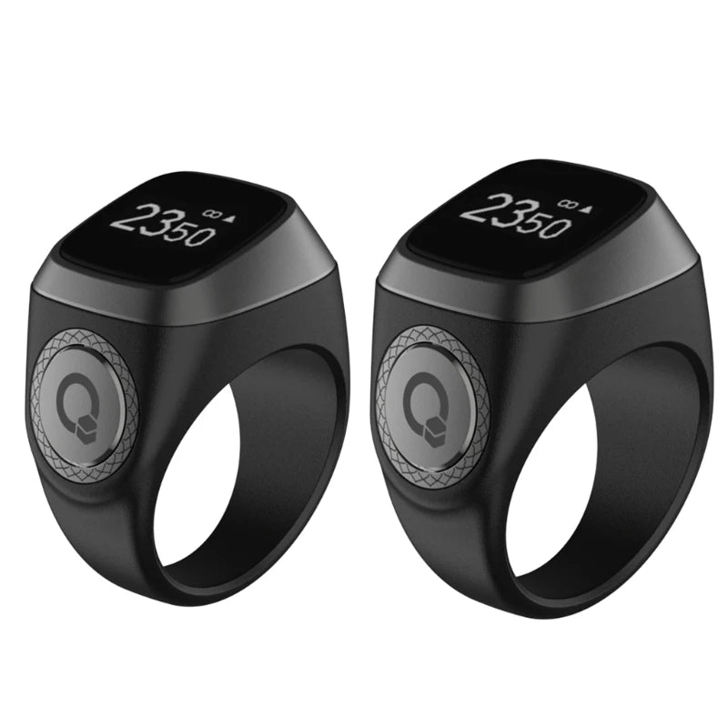 Electronic Digital Finger Counter OLED Display Tasbih Tally Counter & Prayer Time Reminder Prayer Tally Counter