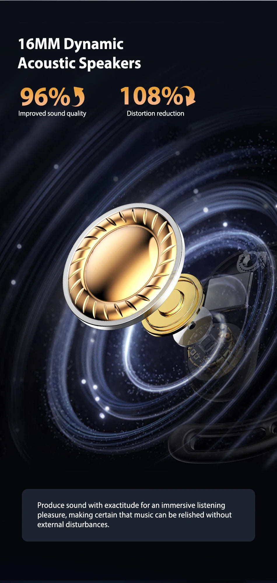 HTC NE35 Bluetooth V6.0 AI Translation Earphones OWS Sport Headphone Comfortable Ultra-light Earhook Wireless Headphone with Mic