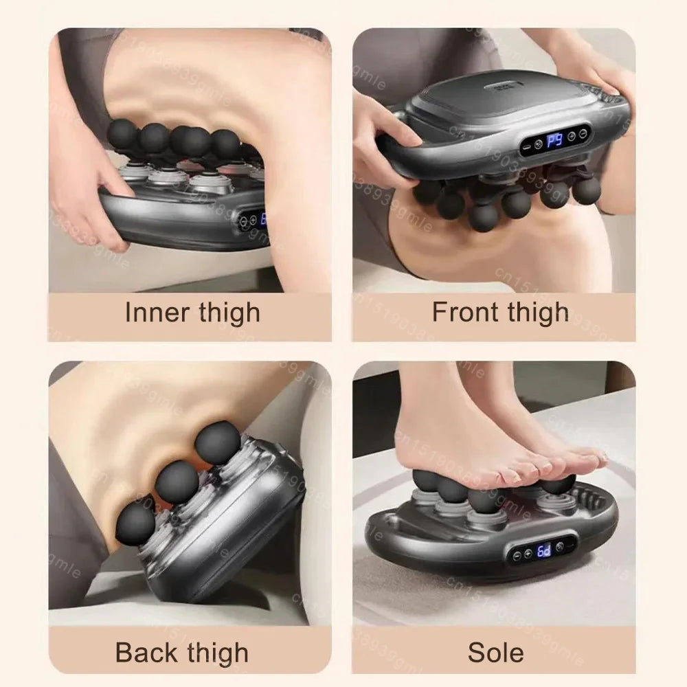 Fascia Gun 12/8 Heads Electric Massage Gun Muscle Relaxation High Frequency Back Massage Deep Tissue Muscle Fascia Massage Gun