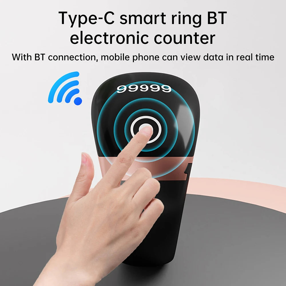 S7pro  0~99999 Ring Counter OLED Display Type C Bluetooth APP Control Monitor Electronic Finger Counter Three-speed
