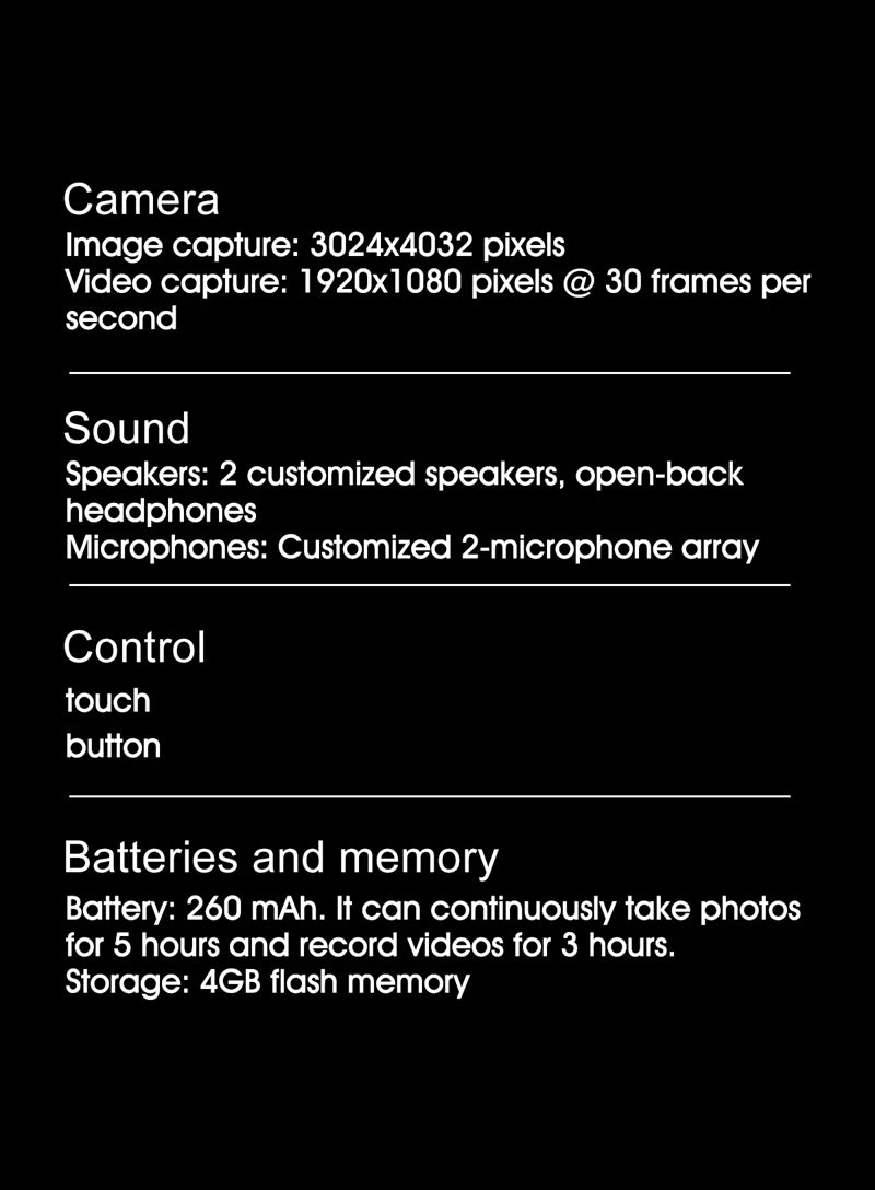 XIAOMI MIJIA 6K HD AI Smart Glasses Chat 260Mah Battery Voice Assistant Control GPT 100MP Camera Bluetooth Call  Smart Glasses