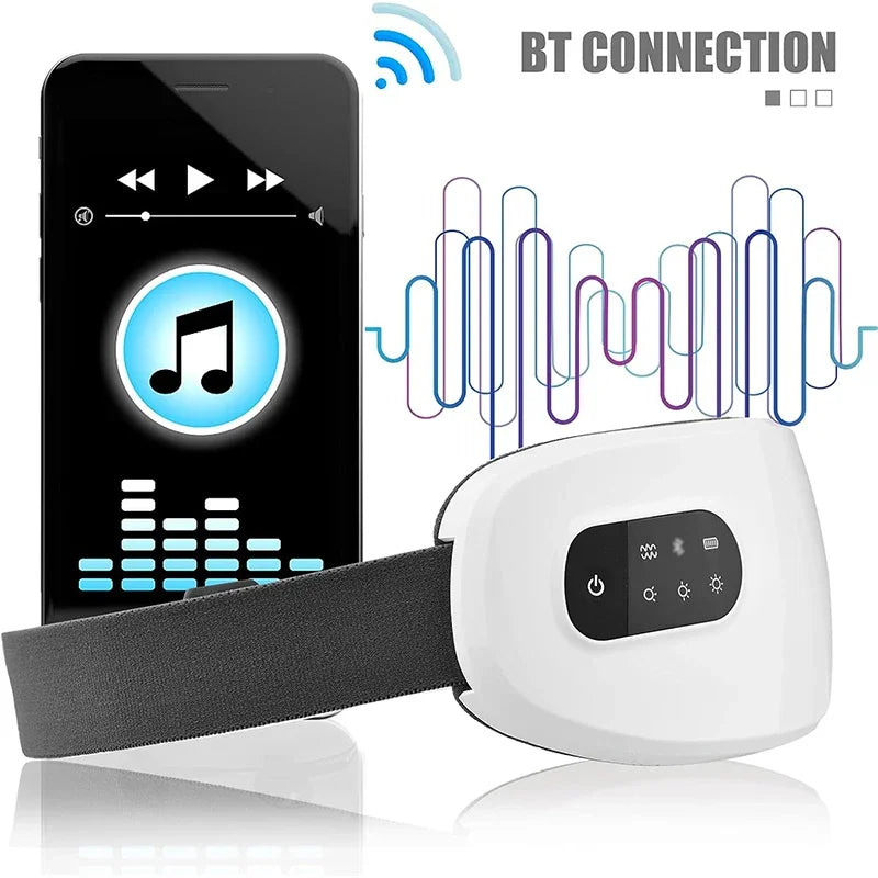 4D Eye Massager Smart Airbag Vibration Eye Care Instrument Hot Compress Bluetooth Eye Massage Glasses Fatigue anti-wrinkle Care
