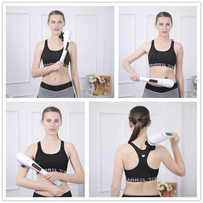 2025 NEW Electric Handheld Dolphin Massage Stick Shoulder Neck Tapping Cervical Spine Waist Legs Whole Body Meridian Relaxation