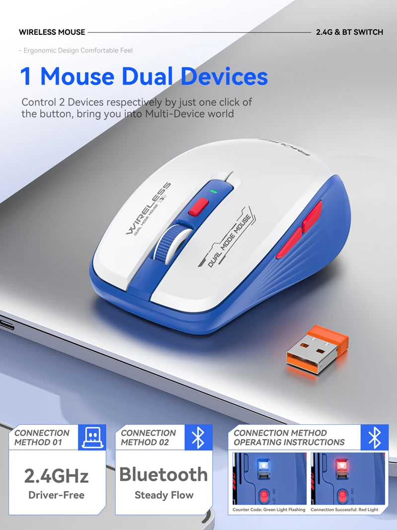 Xiaomi M303L Bluetooth Wireless Mouse 2.4G Dual Mode 1600 DPI Silent Tablet Notebook PC Office Portable Mouse For Android ios