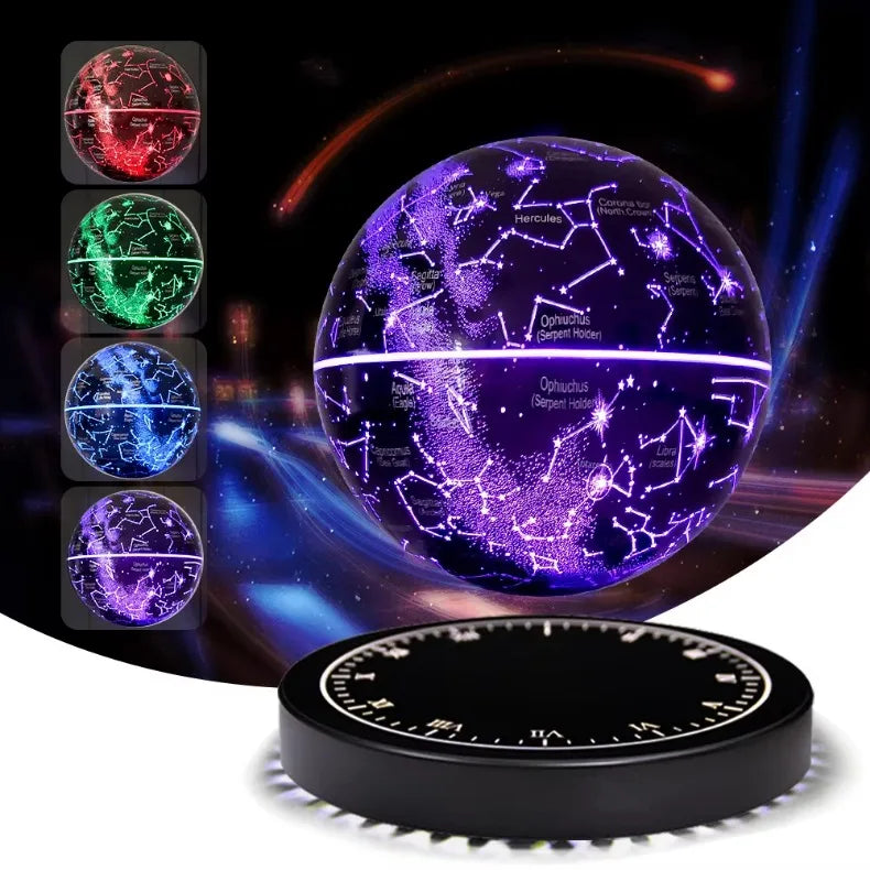 Magnetic Levitation LED Moon Lamp Auto-Rotating Globe Atmosphere Night Light for Bedroom Floating Home Office Decor Gift