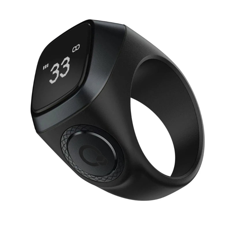 Electronic Digital Finger Counter OLED Display Tasbih Tally Counter & Prayer Time Reminder Prayer Tally Counter