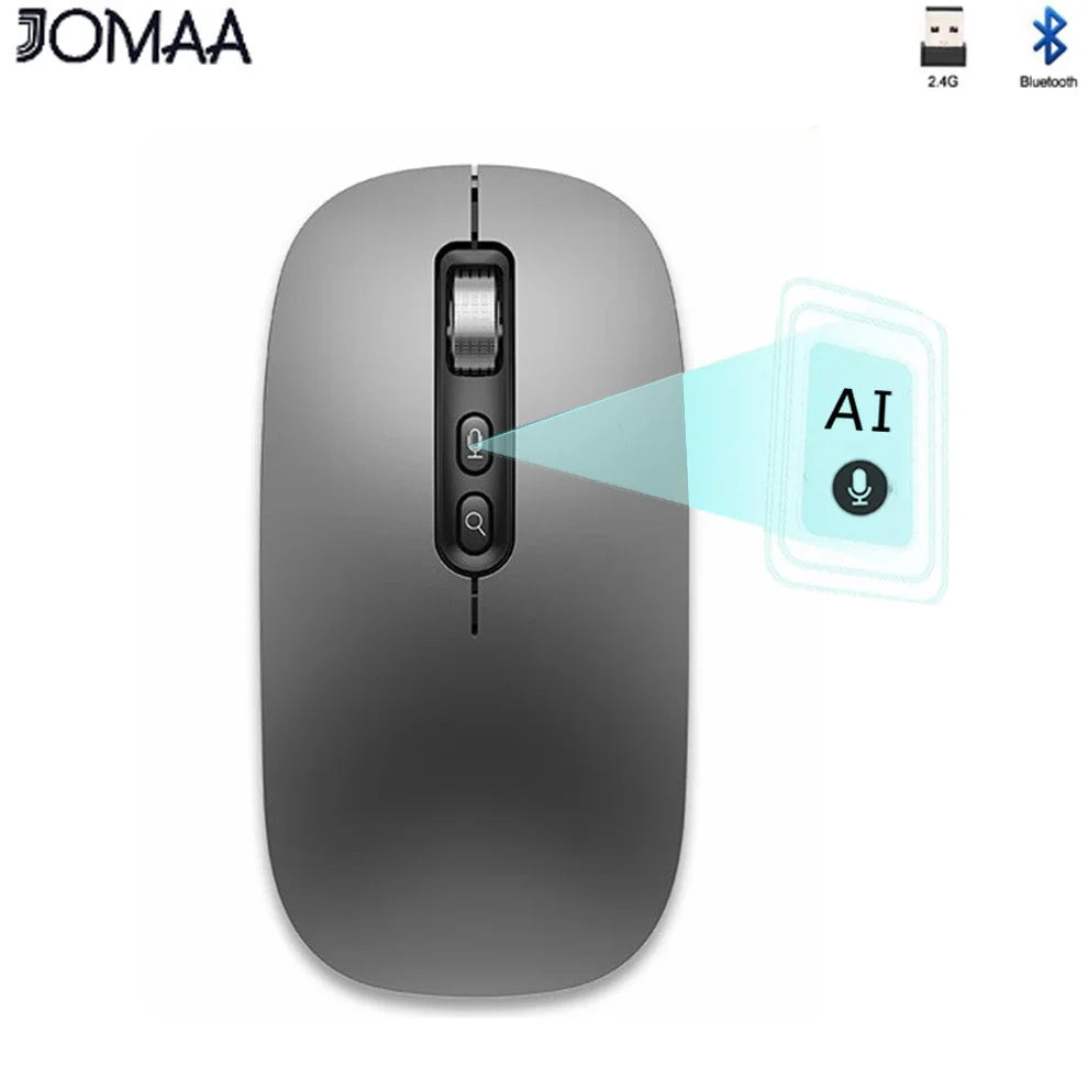 AI Speech to Text Mouse 2.4G Bluetooth Wireless Smart Voice Rechargeable Mouse for Laptop - Easy Transcription Wireless Mouse