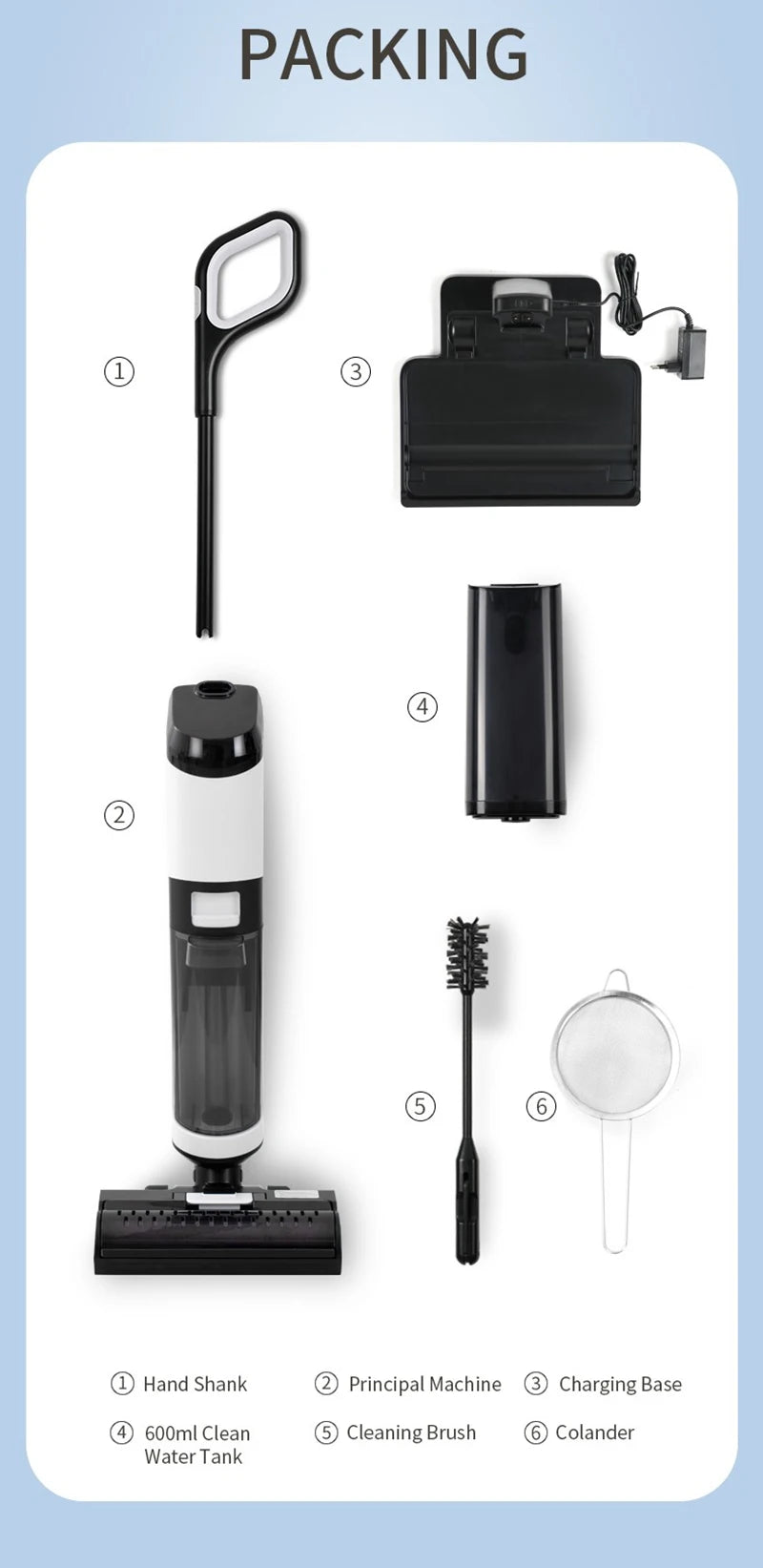 Cordless Handheld Vacuum Cleaner Wet Dry Cleaning Robot RL9Max 14000pa Super Strong Suction Self Heating Brush 4000mAh Battery