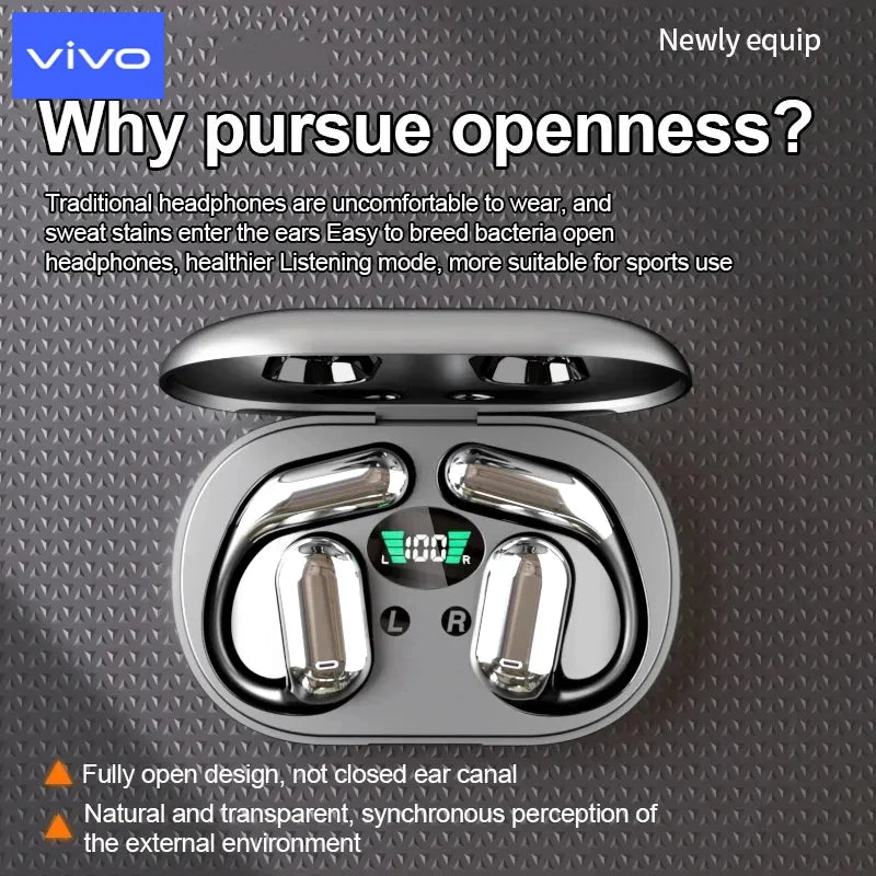 VIVO 3-in-1 AI Translator Earbuds 140 Languages Noise Cancelling Bluetooth 5.3 Headset Instant Translator Smart Voice Real Time