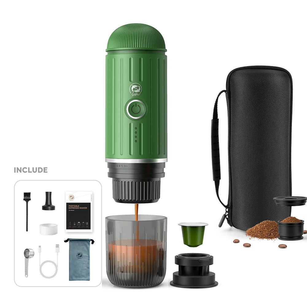 Auto Espresso Coffee Maker Portable Coffee Machine Wireless Electric Espresso Maker Fit Nespresso Capsule & Coffee Powder