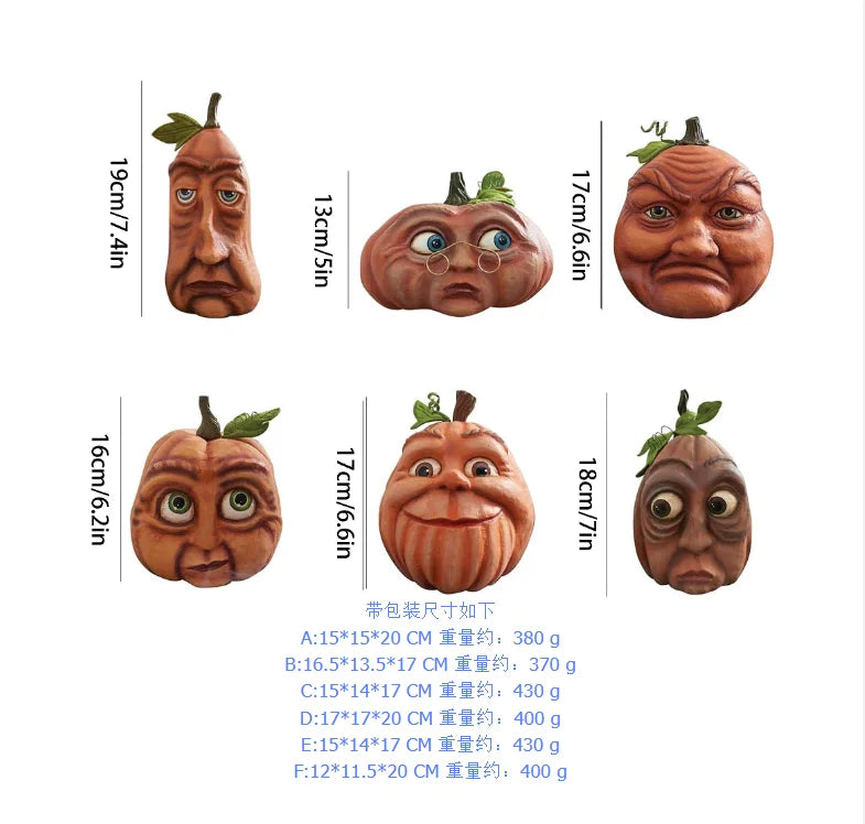 Halloween Atmosphere Outdoor Decoration Props Ghost Party Mutated Pumpkin Head Courtyard Decorationindoor Garden Accessories