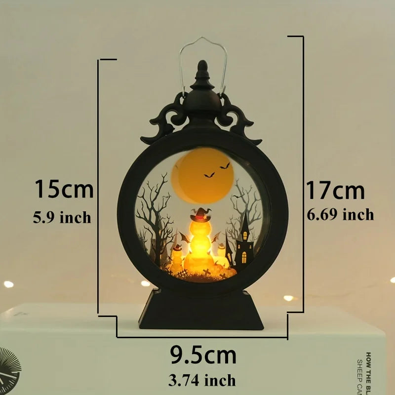Halloween Oil Lamp,LED Electronic Wax Candle Light,Handheld Lantern,Party Atmosphere Props,Luminous Ornaments