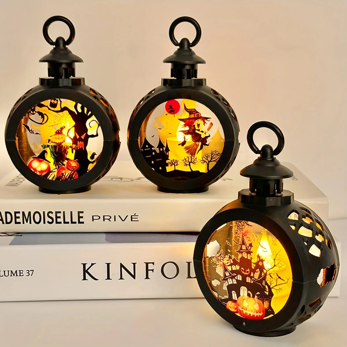 Halloween Oil Lamp,LED Electronic Wax Candle Light,Handheld Lantern,Party Atmosphere Props,Luminous Ornaments