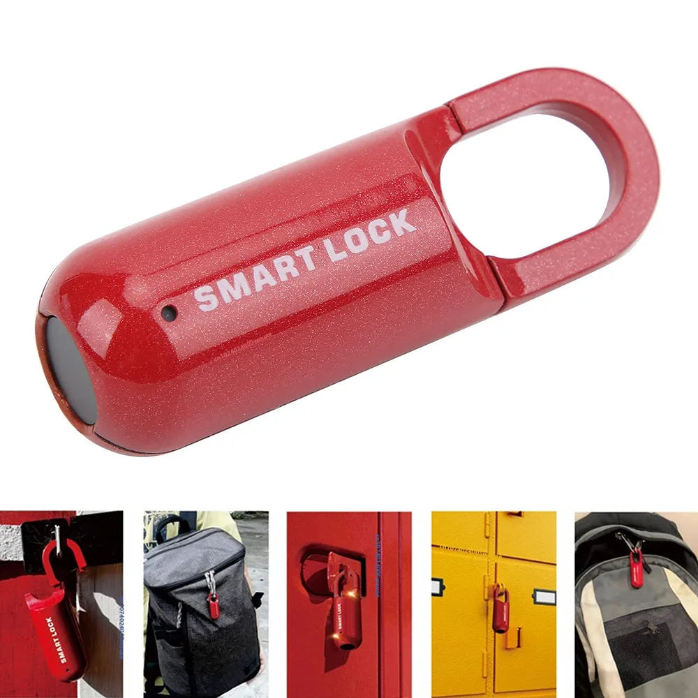 Smart Fingerprint Padlock for Locker Small Rechargeable Fingerprint Lock Keyless Biometric Thumbprint Padlock Locker Suitcase