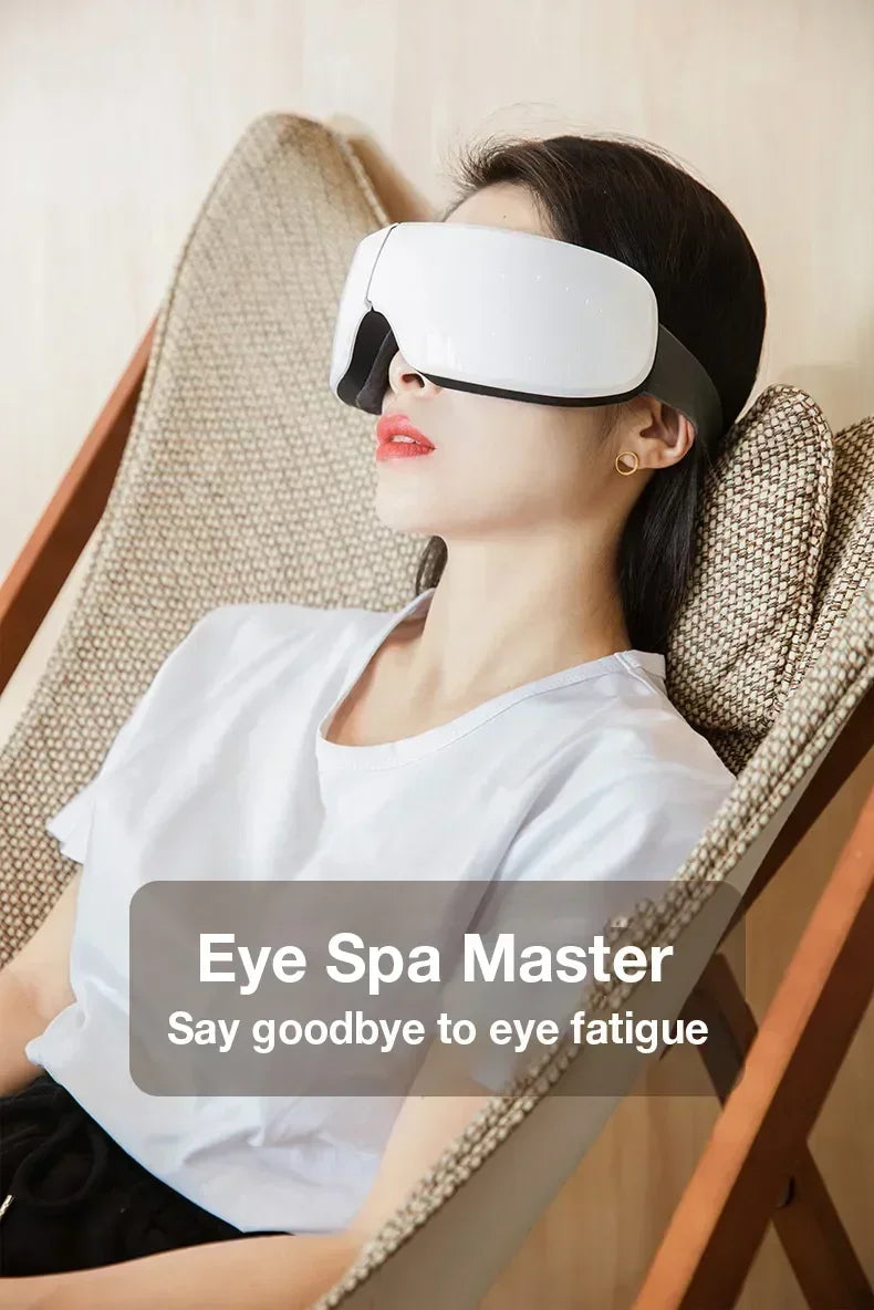 4D Eye Massager Smart Airbag Vibration Eye Care Instrument Hot Compress Bluetooth Eye Massage Glasses Fatigue anti-wrinkle Care