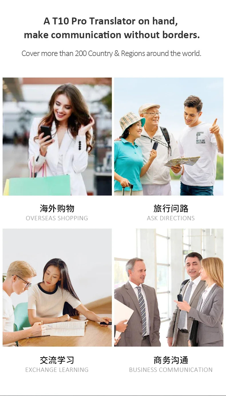 T11 Portable Audio Translator 138 Language Smart Translator Offline In Real Time Smart Voice AI Voice Photo Translator T10Pro