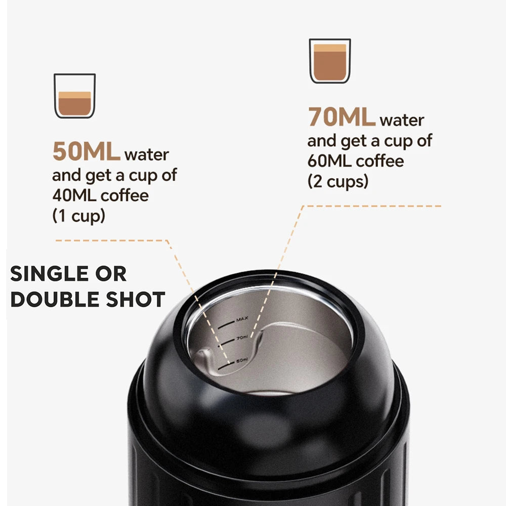 Auto Espresso Coffee Maker Portable Coffee Machine Wireless Electric Espresso Maker Fit Nespresso Capsule & Coffee Powder