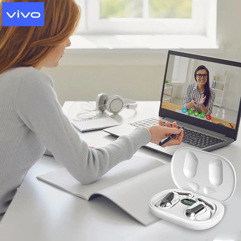 VIVO 3-in-1 AI Translator Earbuds 140 Languages Noise Cancelling Bluetooth 5.3 Headset Instant Translator Smart Voice Real Time