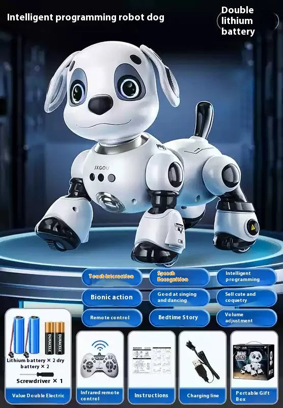 Latest Electric Intelligent Robot Dog Toy Remote Control Car For Children Gesture Dual SensationRacing Boy Gift robots kids toys