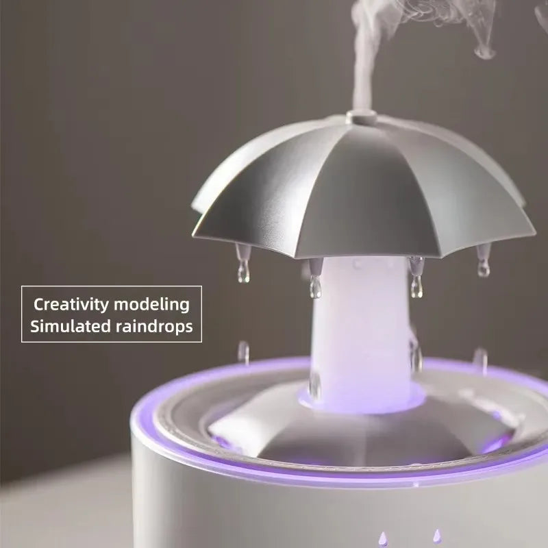 Cloud Rain Humidifier Raindrop Aroma Essential Oil Diffuserremote Control Night Light Desktop Fountain Water Drop Sound For Home