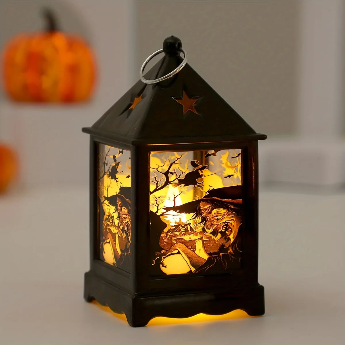 Halloween Oil Lamp,LED Electronic Wax Candle Light,Handheld Lantern,Party Atmosphere Props,Luminous Ornaments