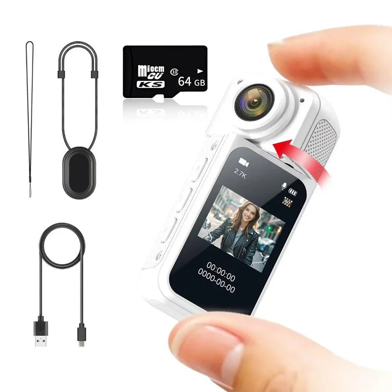 Xiaomi S70 Mini Recorder 2.7K Finger Action Camera Lightweight POV With Magnetic Belt 1.47 inch IPS Screen Bicycle Vlog Pet Cam