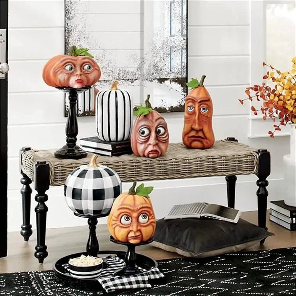 Halloween Atmosphere Outdoor Decoration Props Ghost Party Mutated Pumpkin Head Courtyard Decorationindoor Garden Accessories