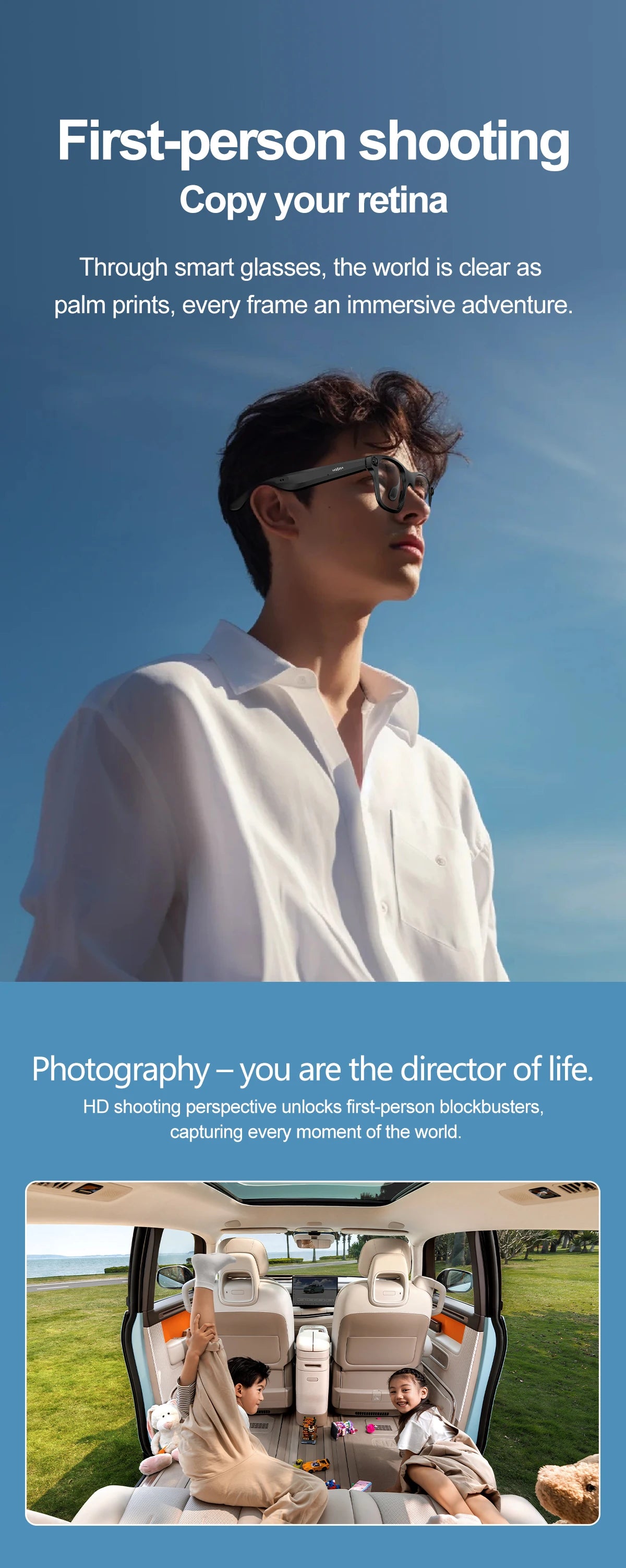 New OTA Upgrade Smart Glasses 1080P HD Camera Video Record AI Chat GPT Function Q&A Translation Wireless Call Women Men Eyeglass