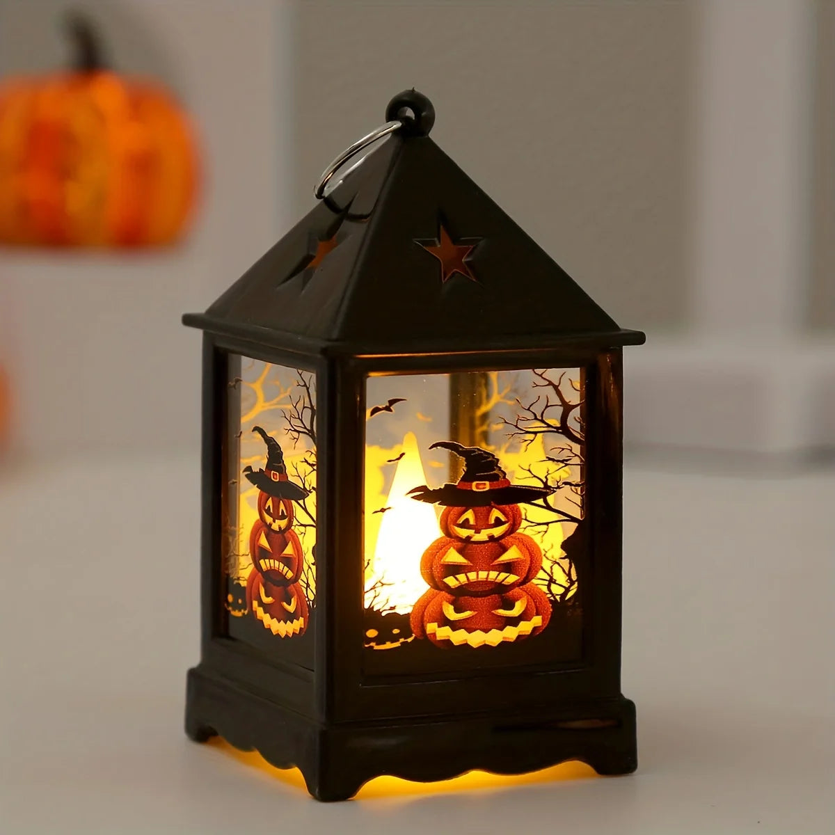 Halloween Oil Lamp,LED Electronic Wax Candle Light,Handheld Lantern,Party Atmosphere Props,Luminous Ornaments