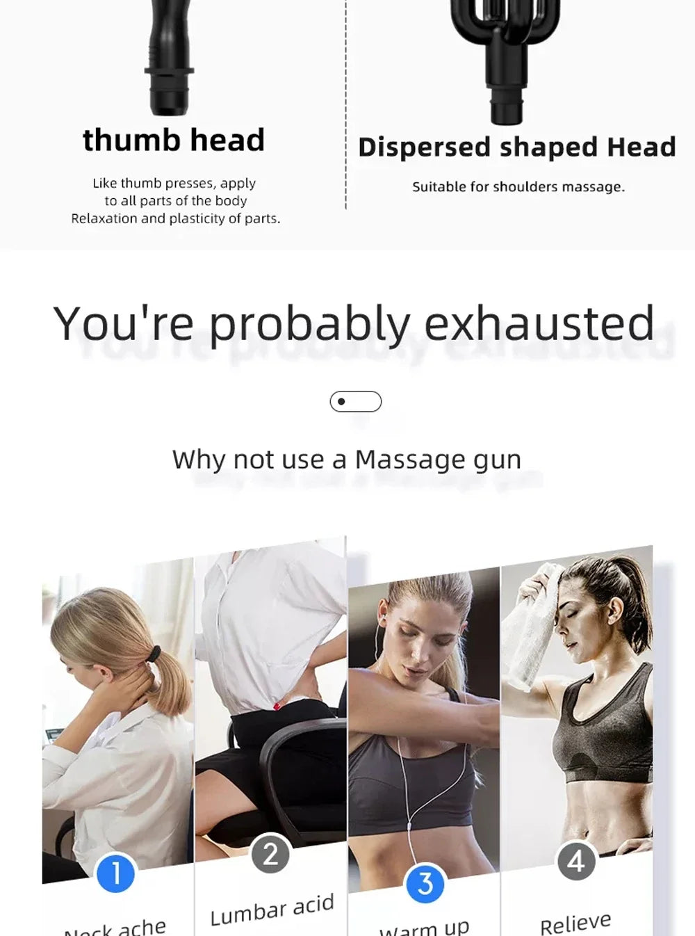 Massage Gun Deep Tissue Percussion Massager For Athletes Recovery And Pain Relief Handheld Relaxation Electric Massagers