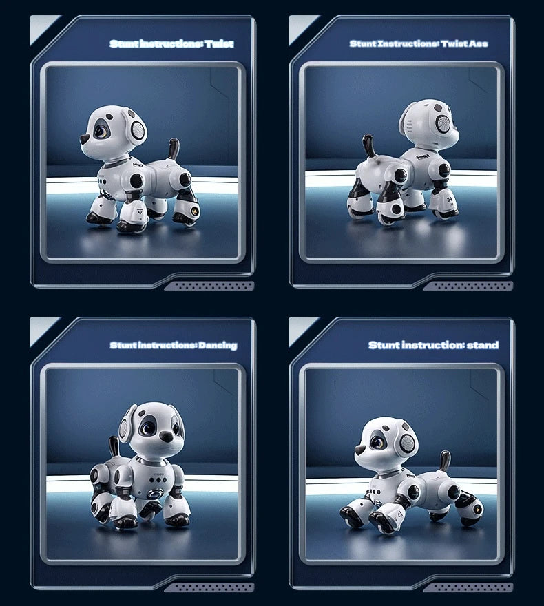 Latest Electric Intelligent Robot Dog Toy Remote Control Car For Children Gesture Dual SensationRacing Boy Gift robots kids toys