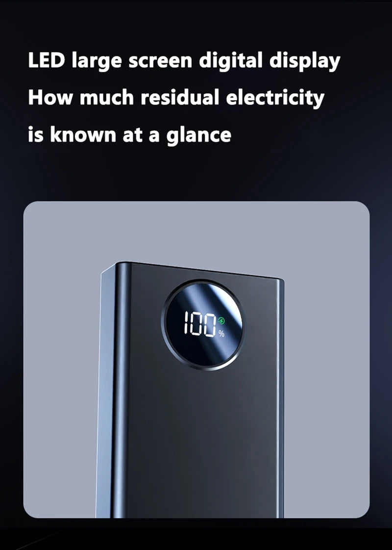 Xiaomi 120W 200000mAh Capacity Power Bank Large Capacity Super Fast Charging Portable Powerbank with 4 Wires for iPhone Huawei