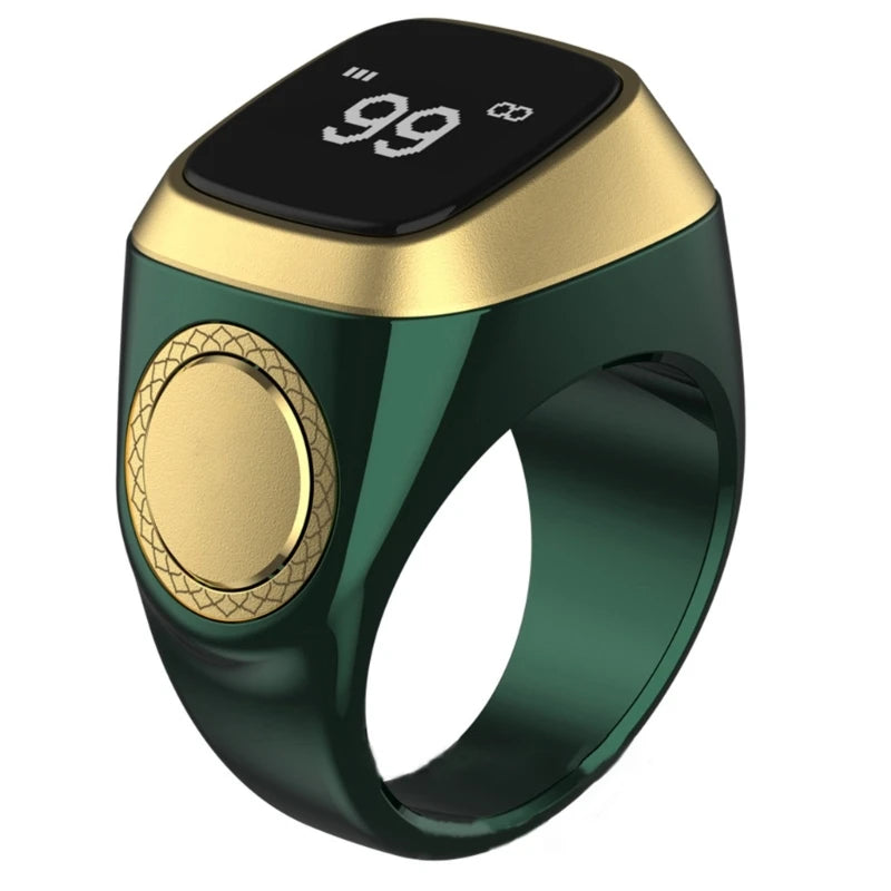 Electronic Digital Finger Counter OLED Display Tasbih Tally Counter & Prayer Time Reminder Prayer Tally Counter