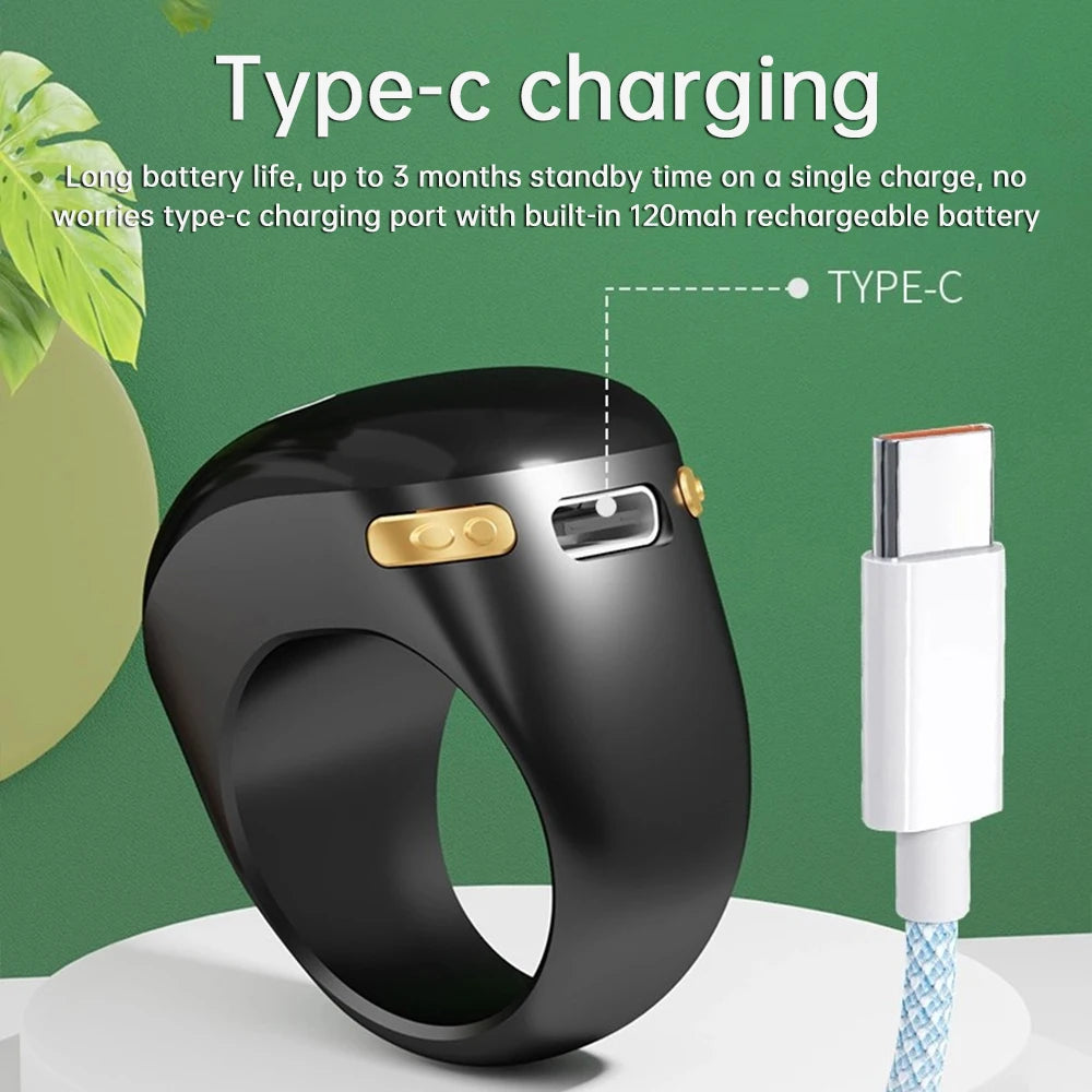 Portable Ring Type Ball Digital Finger Counter 75mah Type-C Rechargeable Adjustable OLED Screen Display Mini Tally Counter