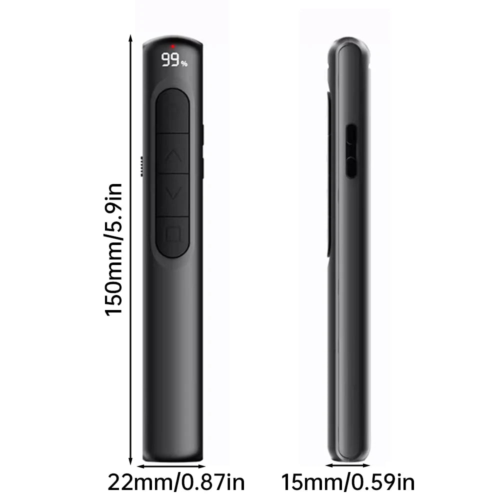 Powerpoint Pen Wireless Presentation Clicker Type-C Rechagable Remote Control Pen for Office Teaching Projector PPT Presenter