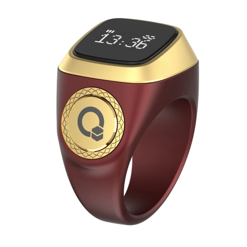 Electronic Digital Finger Counter OLED Display Tasbih Tally Counter & Prayer Time Reminder Prayer Tally Counter